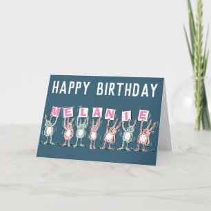 7 Nom de la lettre Bonne carte d'anniversaire