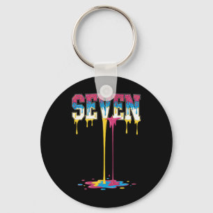 7 Number Seven Team Sports Ice Cream Drip 67 (2 Si Keychain