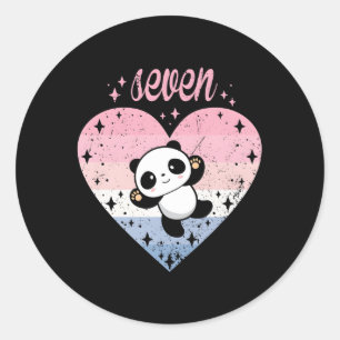 7 Panda 7Th B-Day Classic Round Sticker