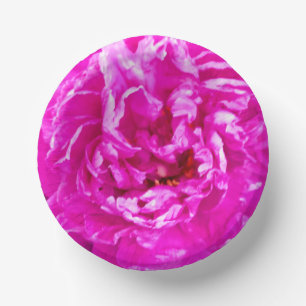 7" Paper Bowl bright pink Peony Plate