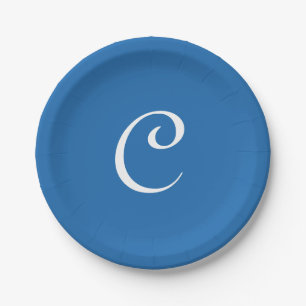 7" Paper Plate in Nebulas Blue