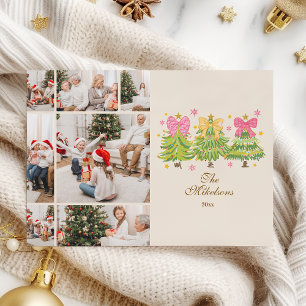 7 Photo Bright Ribbon Trees Holiday Family