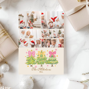 7 Photo Bright Ribbon Trees Holiday Family