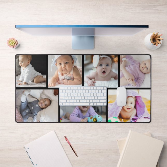 7 Photo Collage Custom Gift Desk Mat (Office 1)