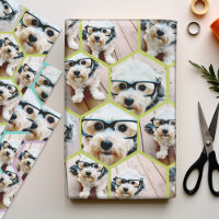 7 Photo Collage - funky hexagon honeycomb pattern 