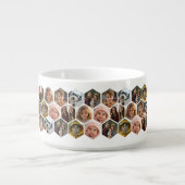 7 Photo Collage - funky hexagon pattern Bowl (Center)