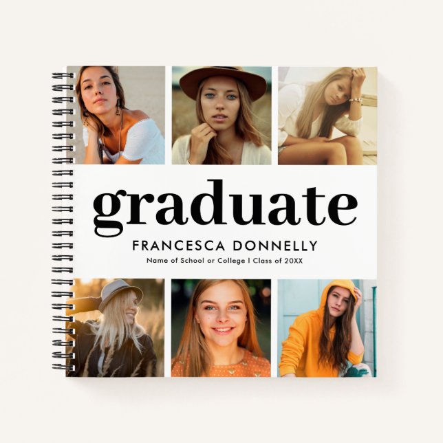 7 Photo Collage Moderne Graduation Livre d'or (Devant)