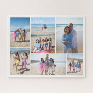 7 Photo collage template personalized Jigsaw Puzzle