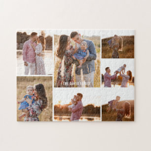 7-Photo Gallery Custom Caption Personalized Puzzle