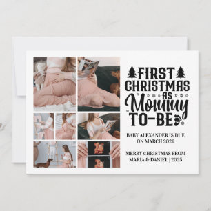 7 Photo Mommy to be Christmas Pregnancy  Holiday Card