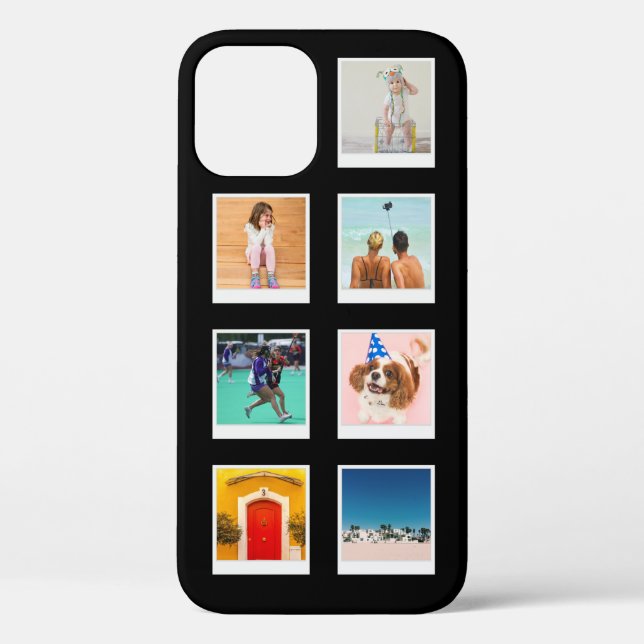 7 Photo Template Black Case-Mate iPhone Case (Back)