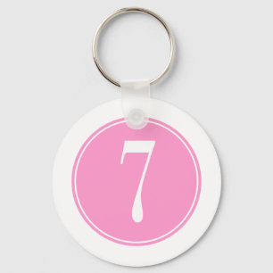 #7 Pink Circle Keychain