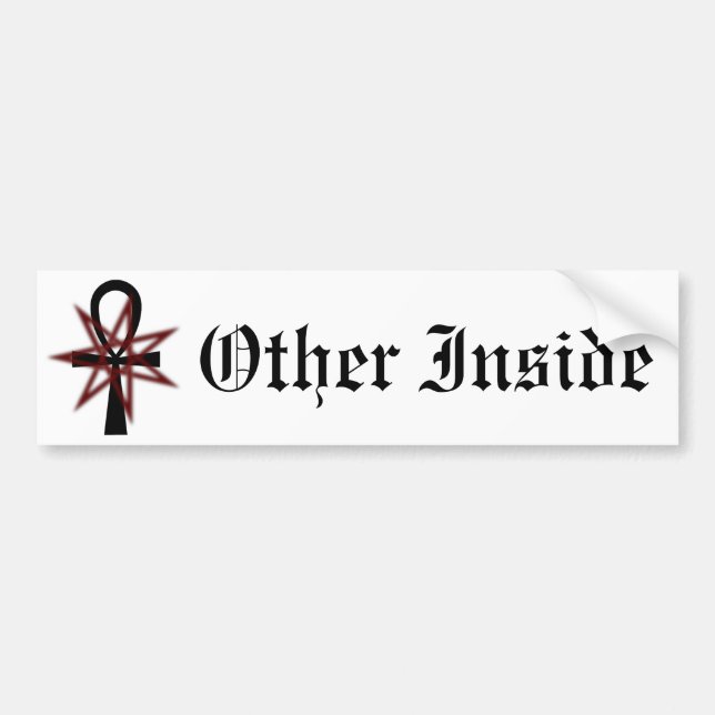 7 Pointed Star with Ankh Bumper Sticker (Front)