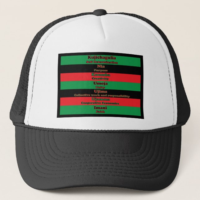 7 Principes du Casquette de Kwanzaa (Devant)