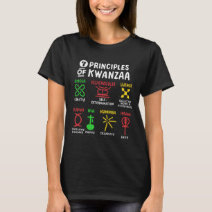 7 Principles Of Kwanzaa Black African American Men T-Shirt