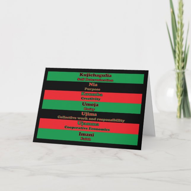 7 Principles of Kwanzaa Card (Front)