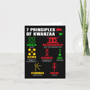 7 Principles Of Kwanzaa Celebration Pan African Bo Card