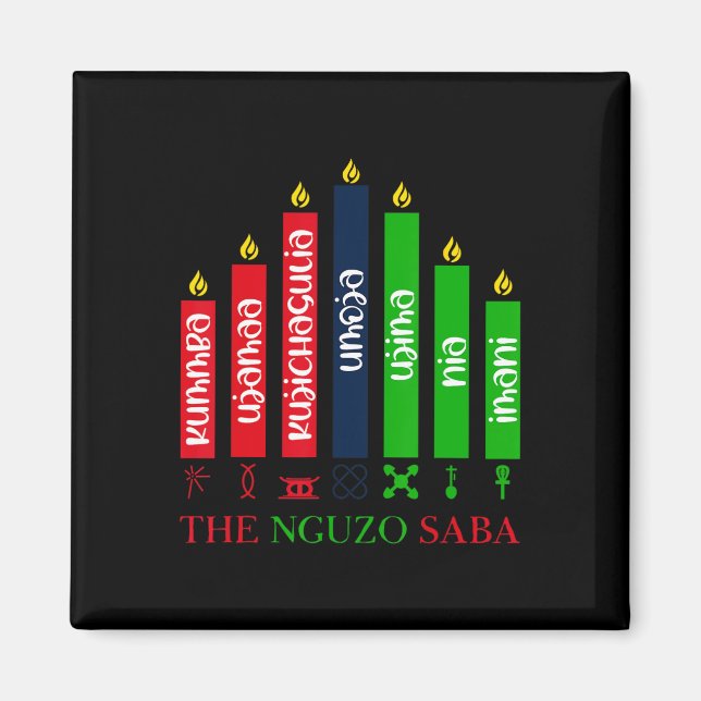 7 Principles Of Kwanzaa  Magnet (Front)