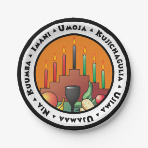 7 Principles of Kwanzaa Paper Plate