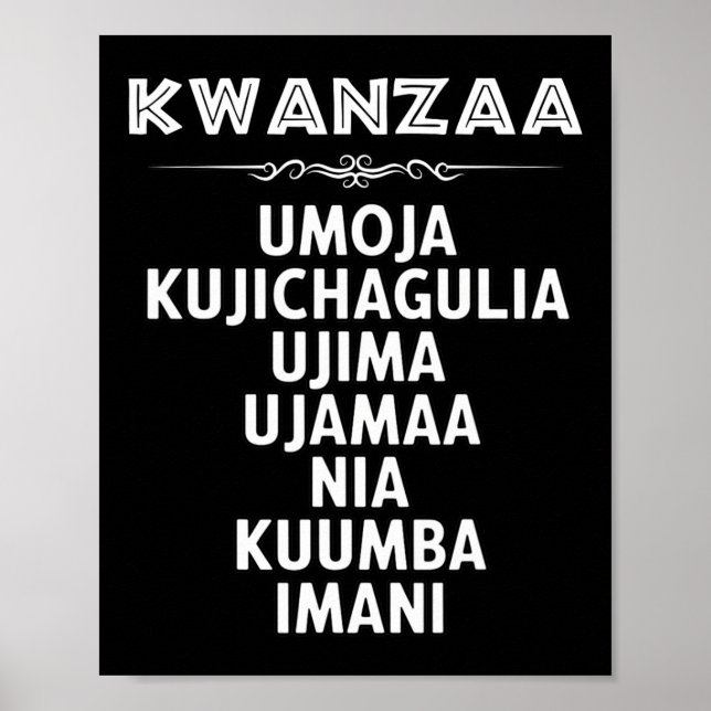 7 Principles Of Kwanzaa  Poster (Front)
