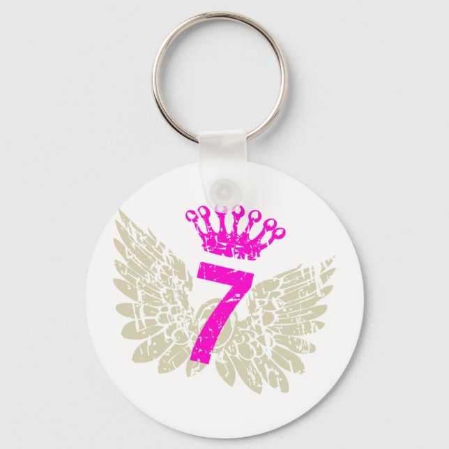 #7 Raspberry Wings Keychain (Front)