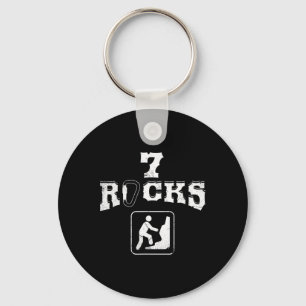 7 Rocks Mountain Climbing Seven Year Old Bday T Sh Keychain