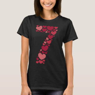 7 Romantic 67 Heart Pattern Valentine Love Trend 6 T-Shirt