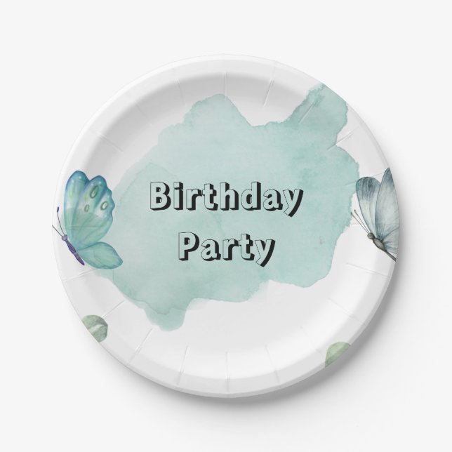 7" Round Paper Plate (Front)