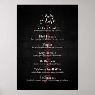 7 Rules of Life Poster