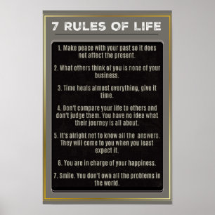 7 Rules Of Life, Print, Value Poster Paper (Matte)