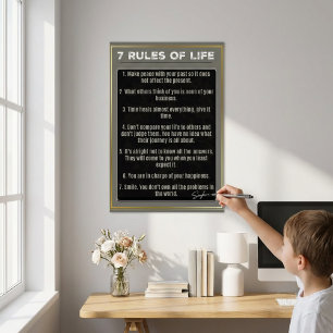 7 Rules Of Life, Print, Value Poster Paper (Matte)