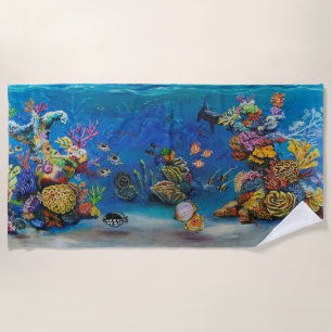 7 Seas Coral Reef Beach Towel