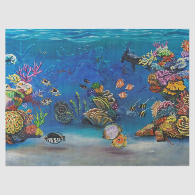 7 Seas Coral Reef Tissue Paper (Front)