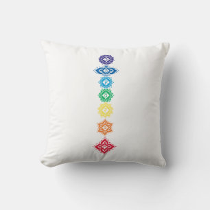 7 Seven Chakras Energy Throw Pillow