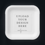 7" Square Paper Plates (set of 8)<br><div class="desc">Customize your design in Templett. After you are done editing,  download your file in a JPG format (don't forget to turn on the bleed option). Upload your design here by clicking on the blue "Personalize" button.</div>