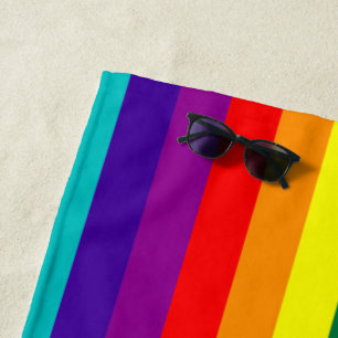 7-Stripe Rainbow Pride Flag Beach Towel