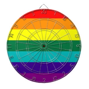 7-Stripe Rainbow Pride Flag Dartboard