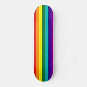 7 Stripes Rainbow Gay Pride Flag 7 1/4" Skateboard