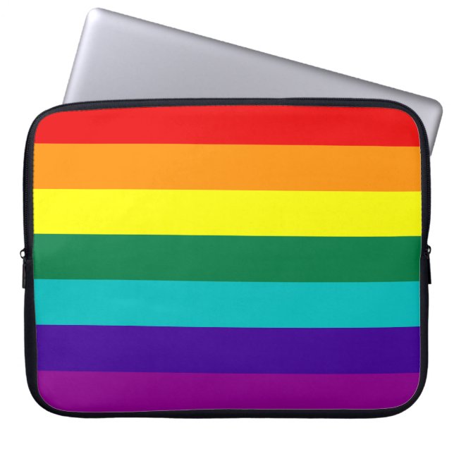 7 Stripes Rainbow Gay Pride Flag Laptop Sleeve (Front)