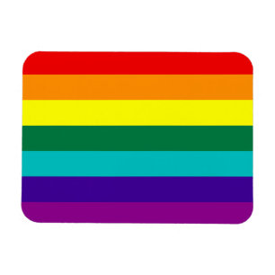 7 Stripes Rainbow Gay Pride Flag Premium Magnet