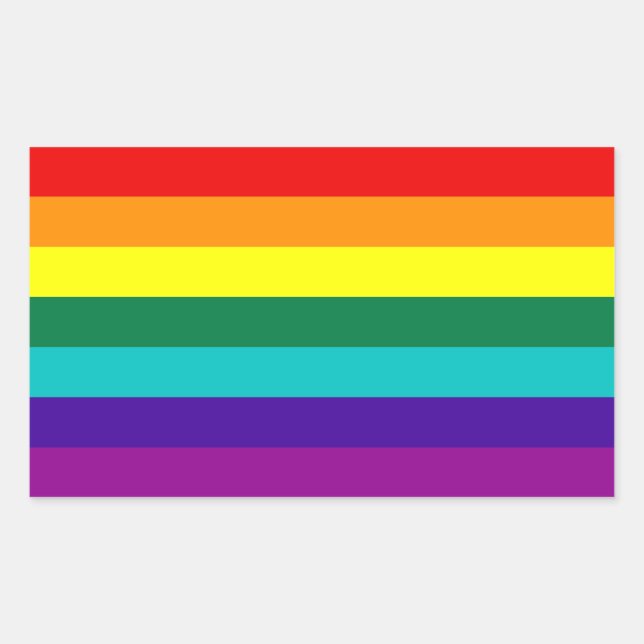 7 Stripes Rainbow Gay Pride Flag Sticker (Front)