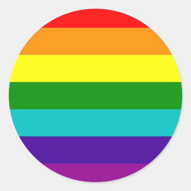7 Stripes Rainbow Gay Pride Flag Sticker (Front)