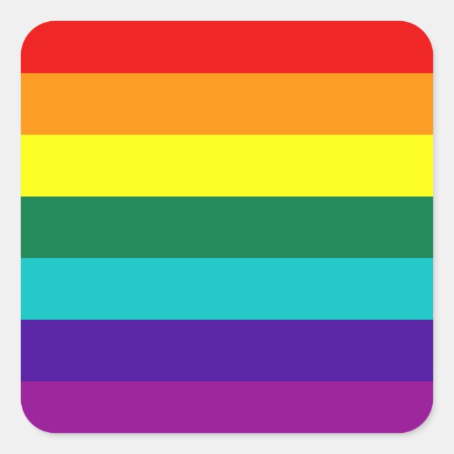 7 Stripes Rainbow Gay Pride Flag Sticker (Front)