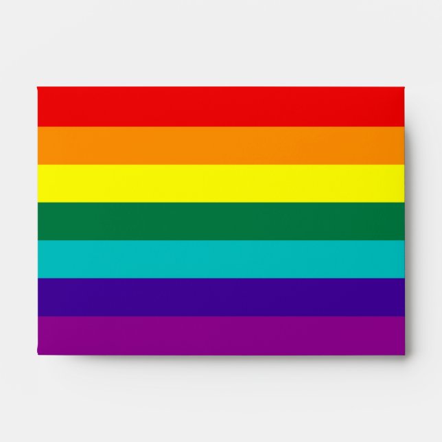7 Stripes Rainbow Pride Envelope (Front)