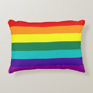 7 Stripes Rainbow Pride Flag Accent Pillow