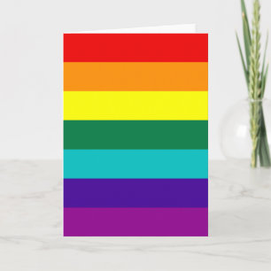7 Stripes Rainbow Pride Flag Card