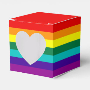 7 Stripes Rainbow Pride Flag Favor Box