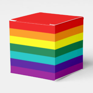7 Stripes Rainbow Pride Flag Favor Box