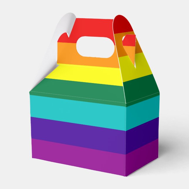 7 Stripes Rainbow Pride Flag Favor Box (Front Side)