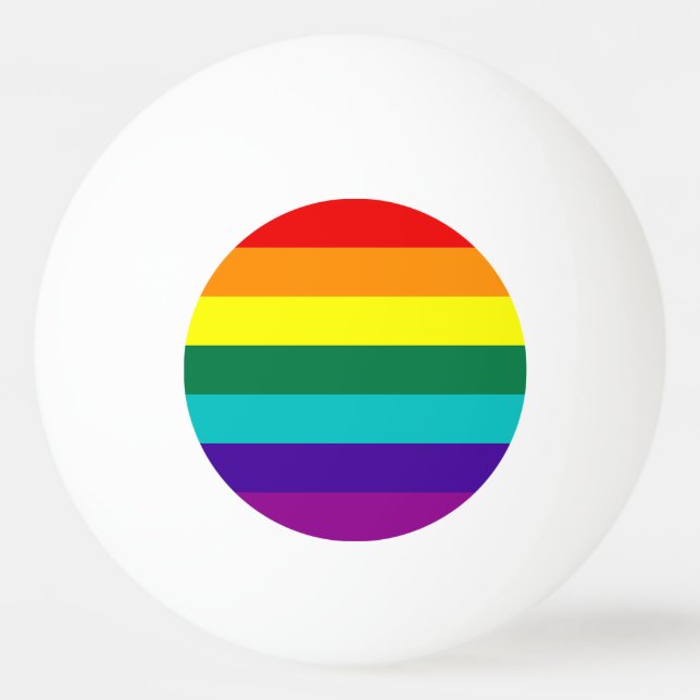 7 Stripes Rainbow Pride Flag Ping Pong Ball (Front)